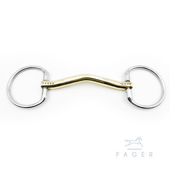 Frans anatomic ongebroken trens met D-ring (Fager)