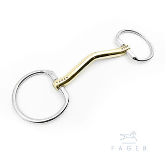 Frans anatomic ongebroken trens met D-ring (Fager)